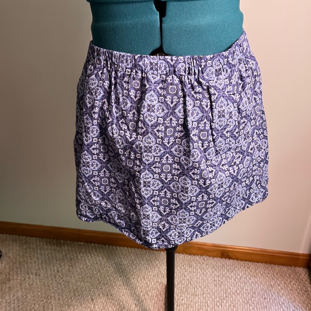 J Crew cotton blue skirt